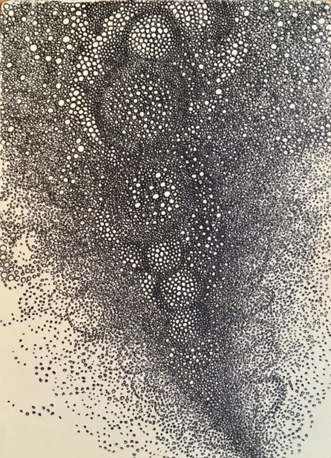 Hiroyuki Doi(土井宏之)、無題(2014年2月)、インク、和紙、20 x 15 cm (8 x 6 in) ©︎ 2014 Hiroyuki Doi; all rights reserved. 写真: Yoshiko Otsuka Fine Art International, Tokyo.